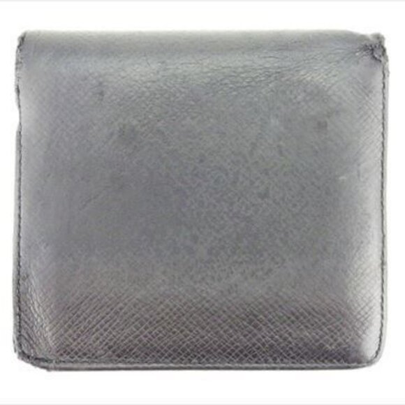 Louis Vuitton Wallet Purse Bifold Taiga Black Mens Authentic - Picture 2 of 8